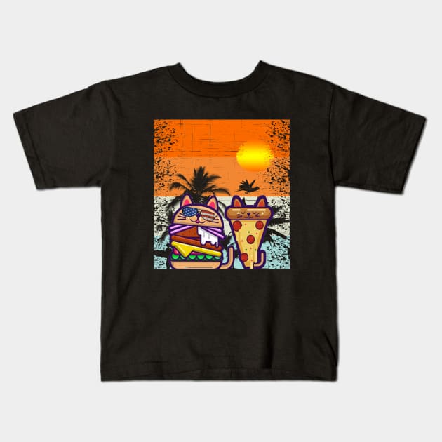 Sunset food vibes Kids T-Shirt by Cheebies